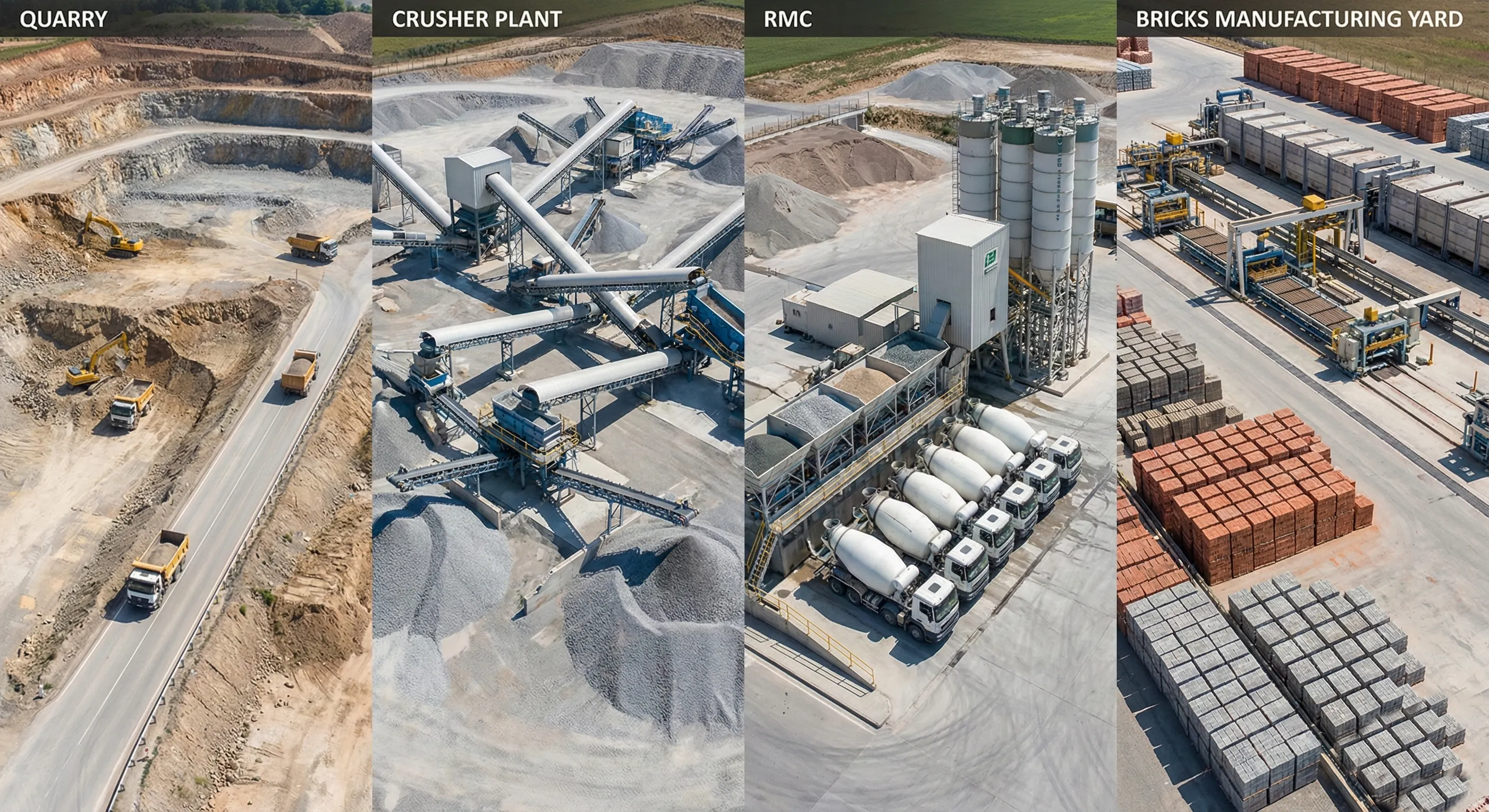 Crusher, quarry, RMC, and brick plants served by SAZS Apps ERP