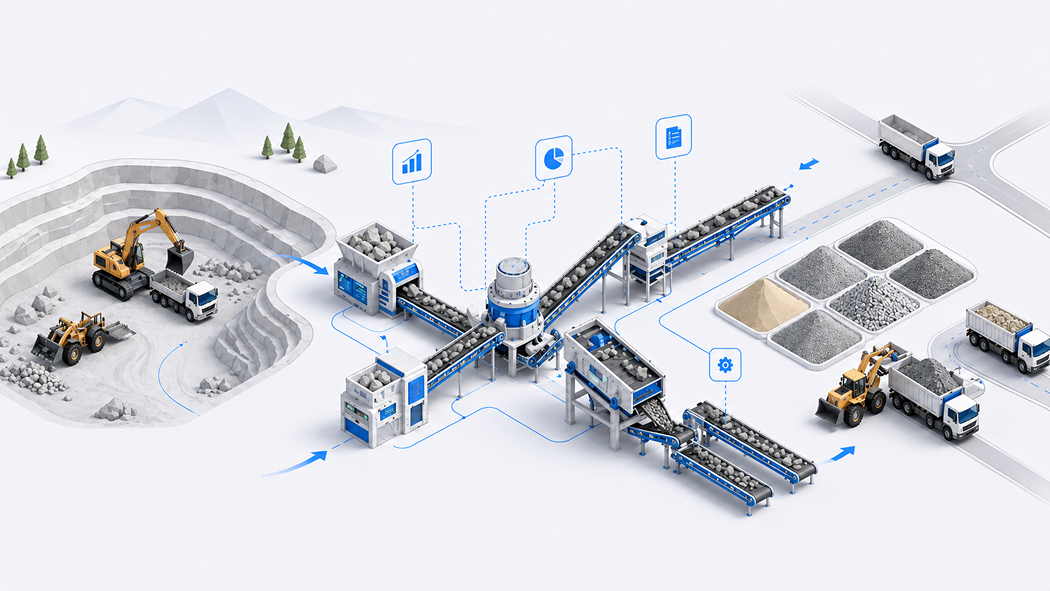 Industrial crusher plant site